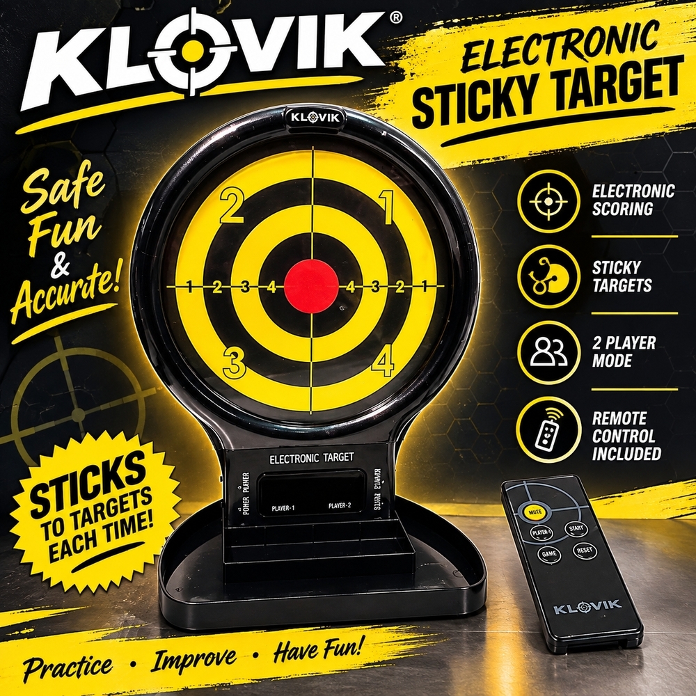 Electronic Sticky Target Board Klovik Indoor Outdoor Adult Kid Digital Toy Games